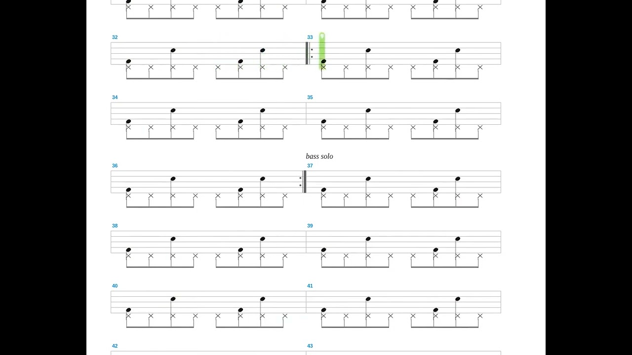 Secrets + The Cure + Drum only + Drum tab