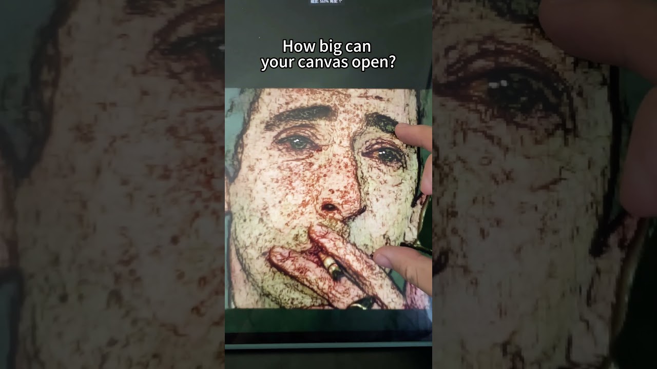 How big can your canvas open? #art #drawing #artist #illustartion #digitalart #shorts