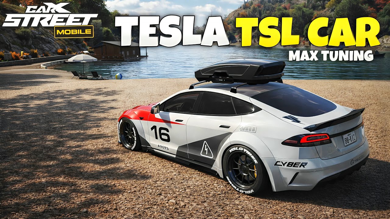 Carx Street Premium TSL Electric Car Max Tuning || Carx Street TSL Car Max Speed Test ||