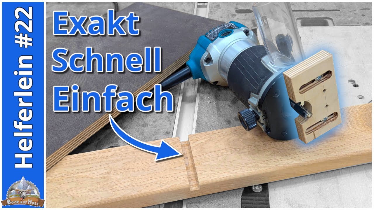 Nuten fräsen nach Anriss! NIE wieder Messen oder Rechnen | Fräs Jig für die Oberfräse @Gipfelholz