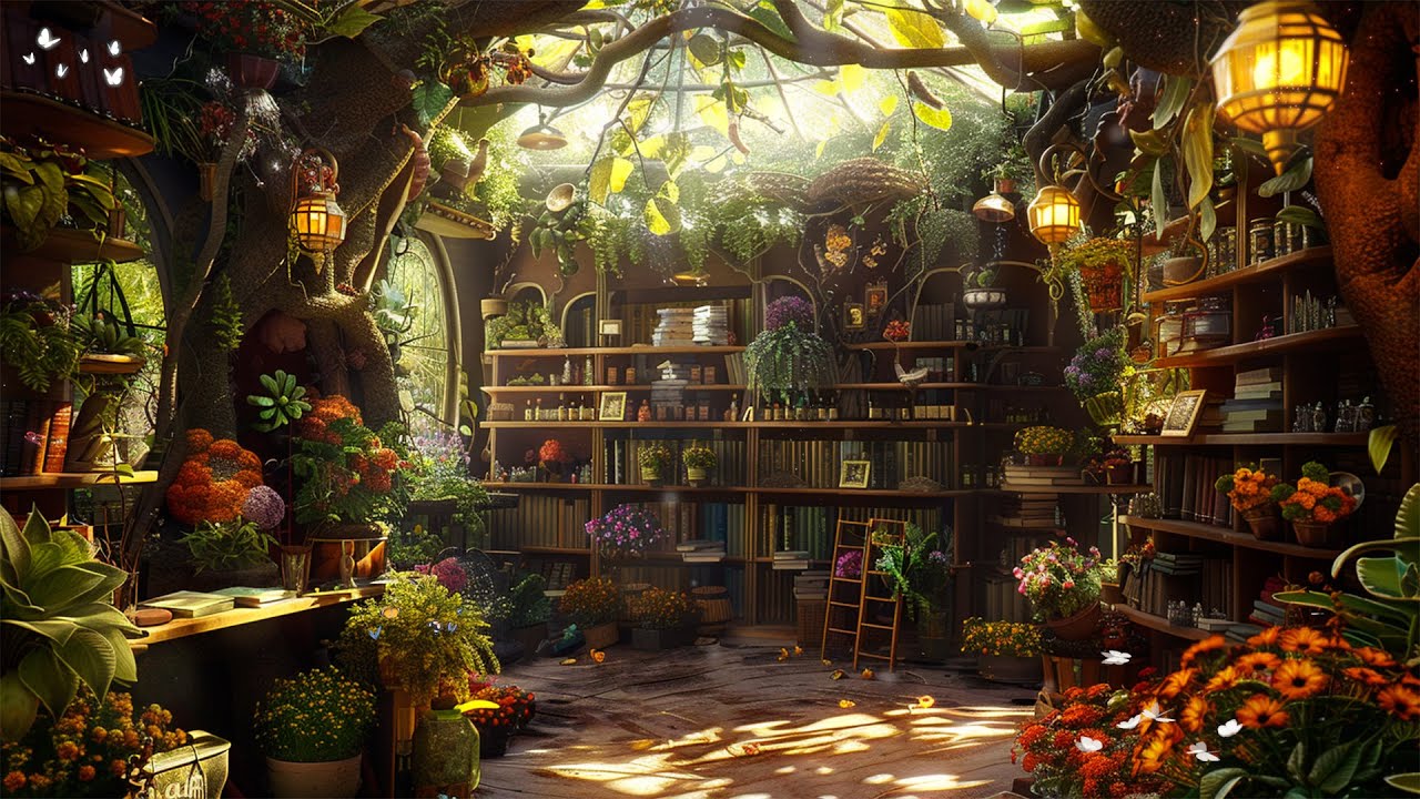 Exotic Plants Magical Fairy Library | Magical Music & Whimsical Nature ~ for Heal, Working, Sleeping