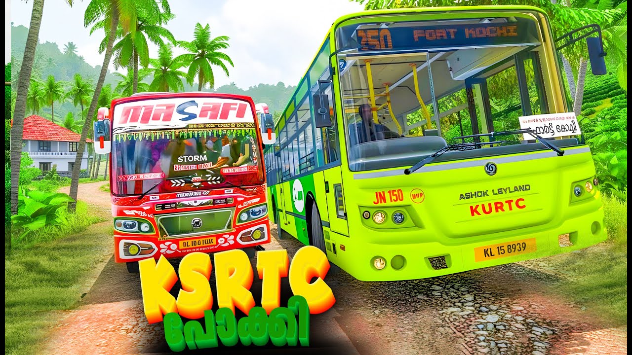 KERALA KSRTC LOW FLOOR BUS RACE ON DANGEROUS ROADS IN INDIA 🔥😮ETS2 GAMEPLAY