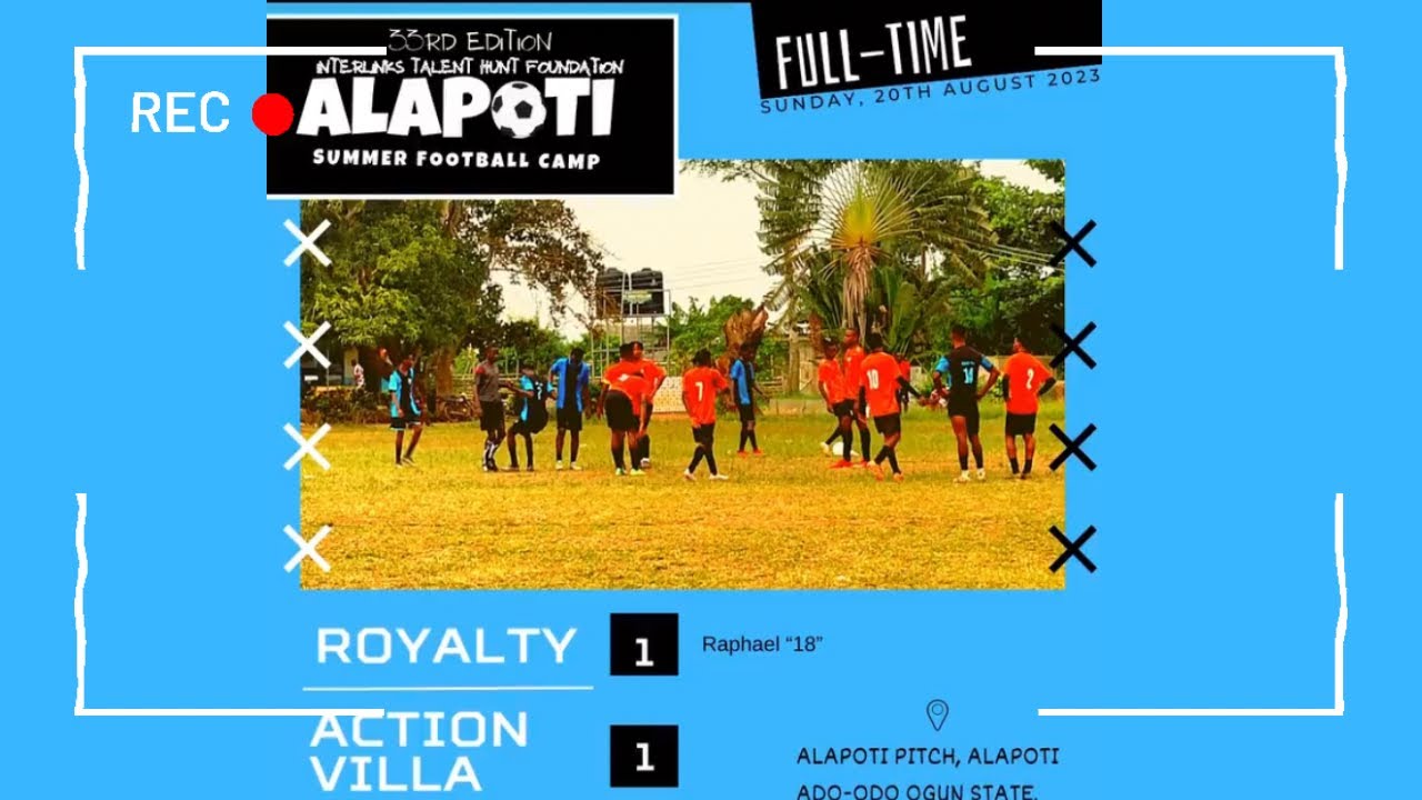 Clips from our 2nd Group game against ACTION VILLA on the 20th August 2023 in Alapoti. 🎥💙⚽️