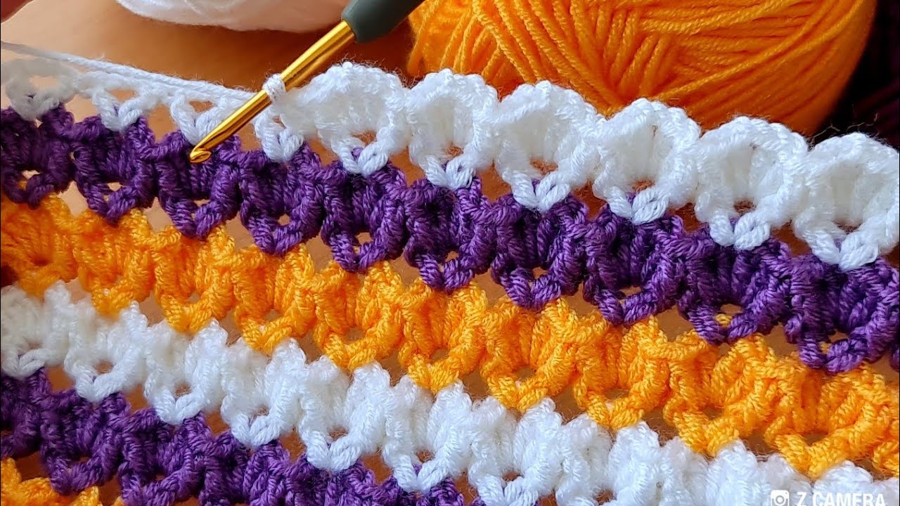Very Easy Super Knitting Crochet beybi blanket battaniye yelek çanta örgü modeli