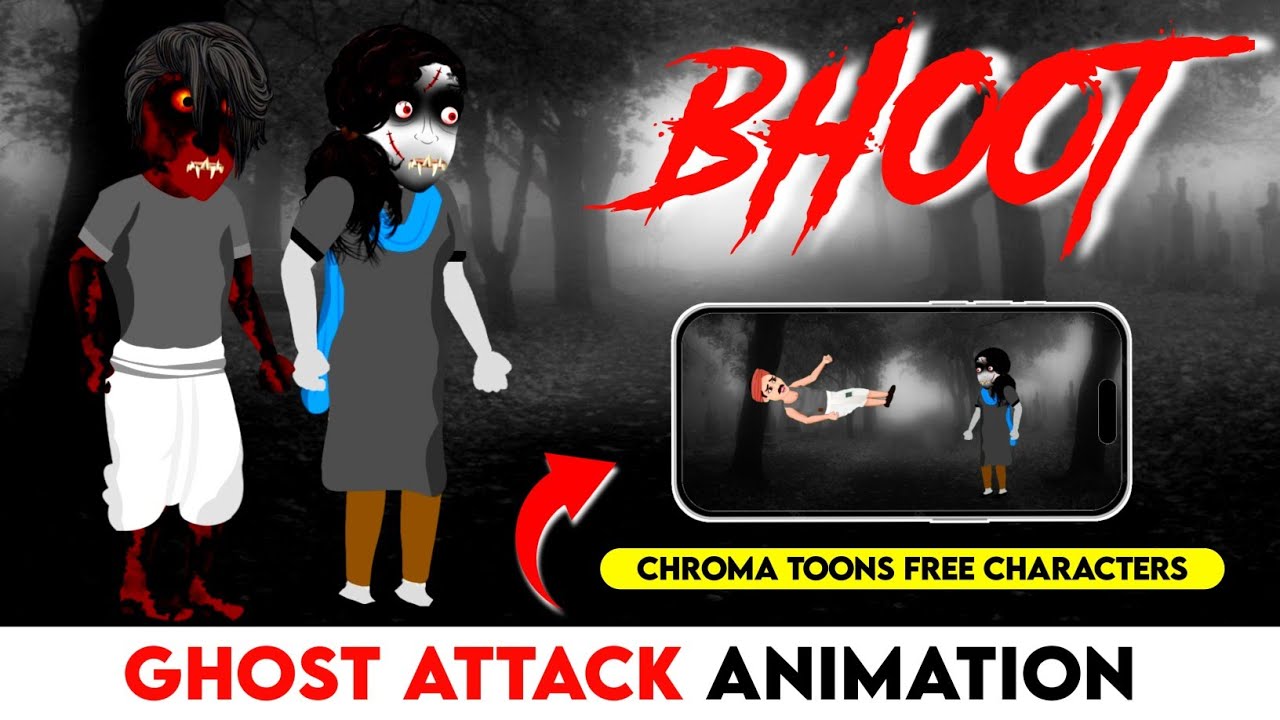 Advanced Ghost Animation Tutorial| chroma toons characters free download | chroma toons