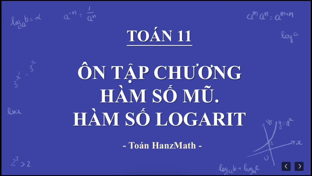 Toán 11| Ôn tập chương: Hàm số mũ, hàm số logarit