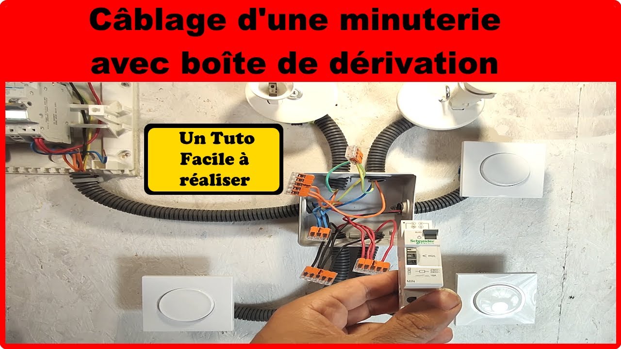 Branchement d'une minuterie avec boîte de dérivation