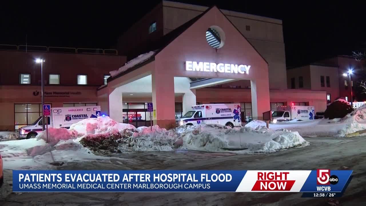 Dozens of patients evacuated after flood at Mass. hospital
