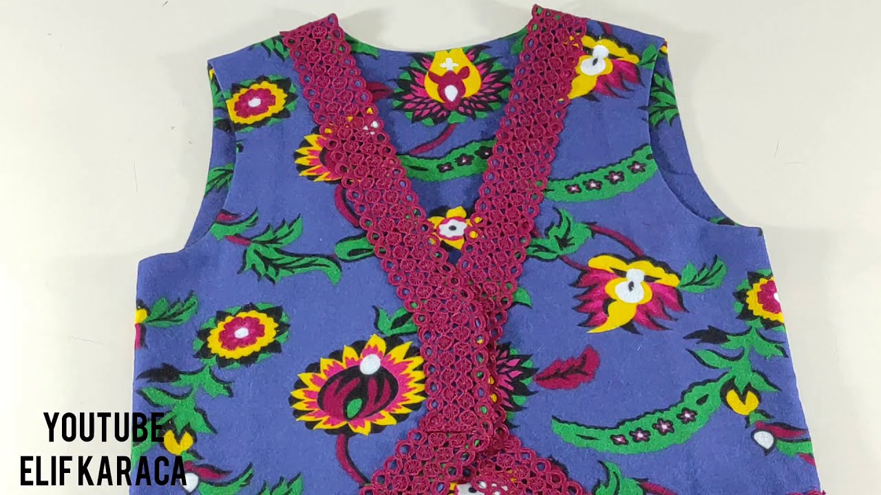 pazen kumaştan kendinfrn astarlı yelek [DIY]