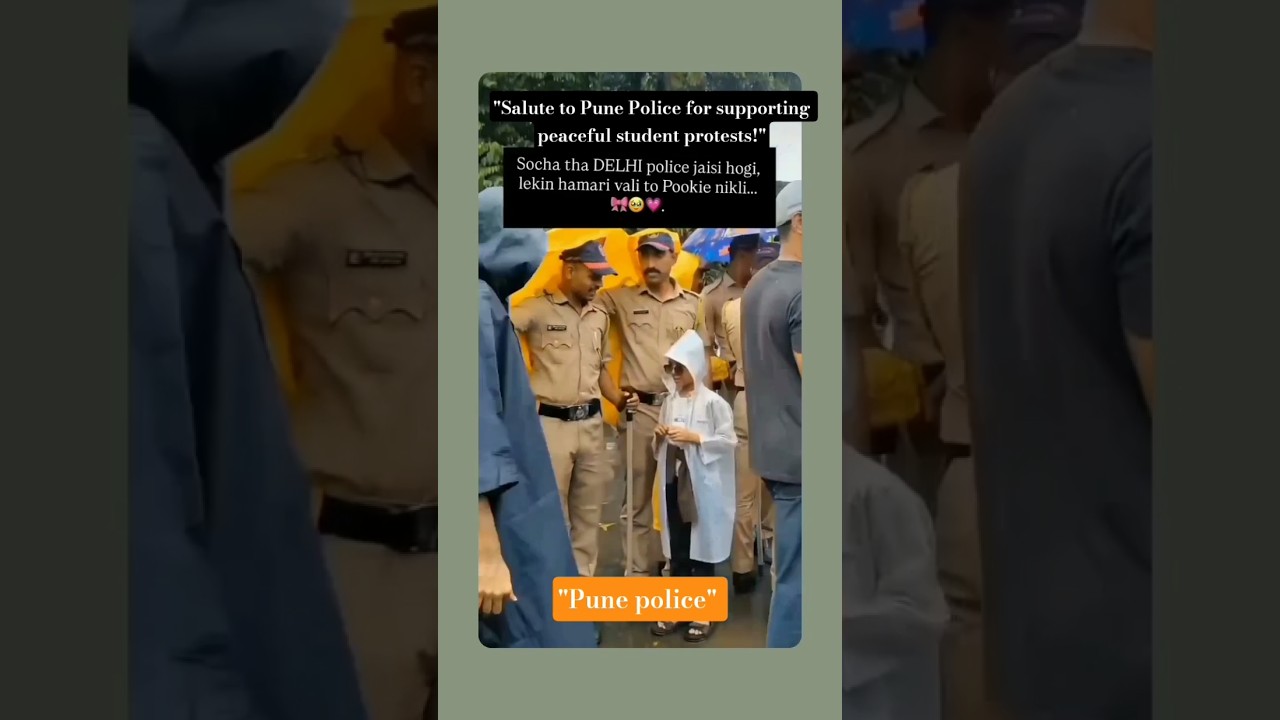 big respect to Pune Police for managing the student protest with complete support and understanding
