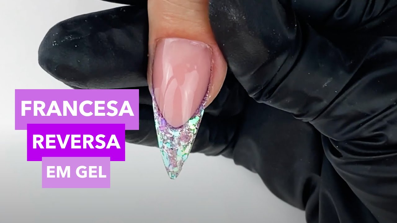 Como Fazer Francesa Reversa em Gel