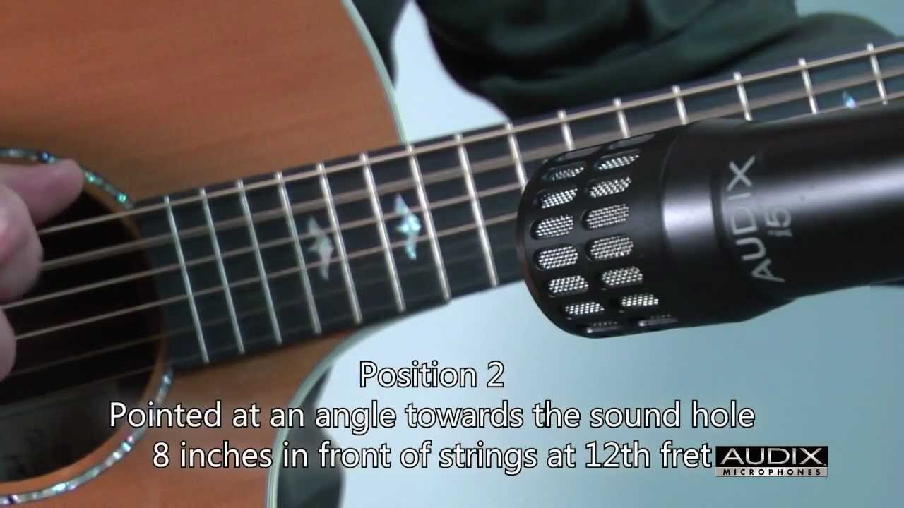 Audix Microphones - How to mic an acoustic guitar with the i5 dynamic instrument microphone