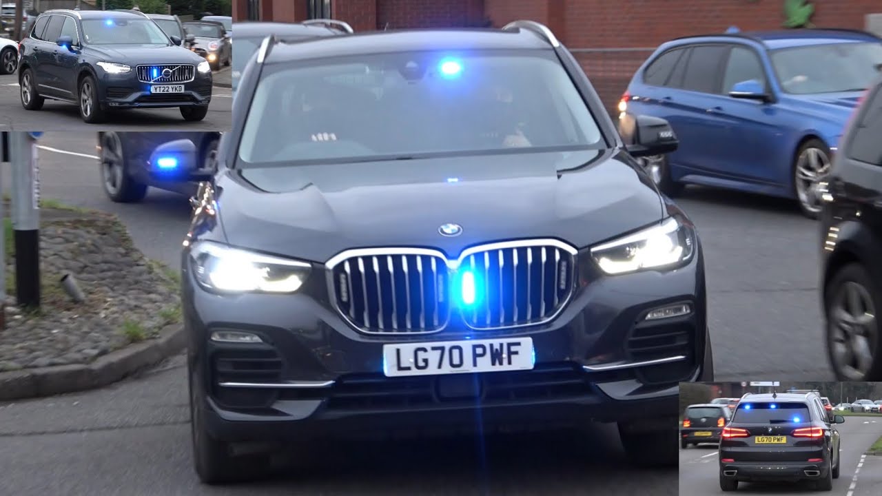 Surrey & Sussex Police, Unmarked Volvo XC90 & BMW X5 G05, Armed Response Vehicles, responding.