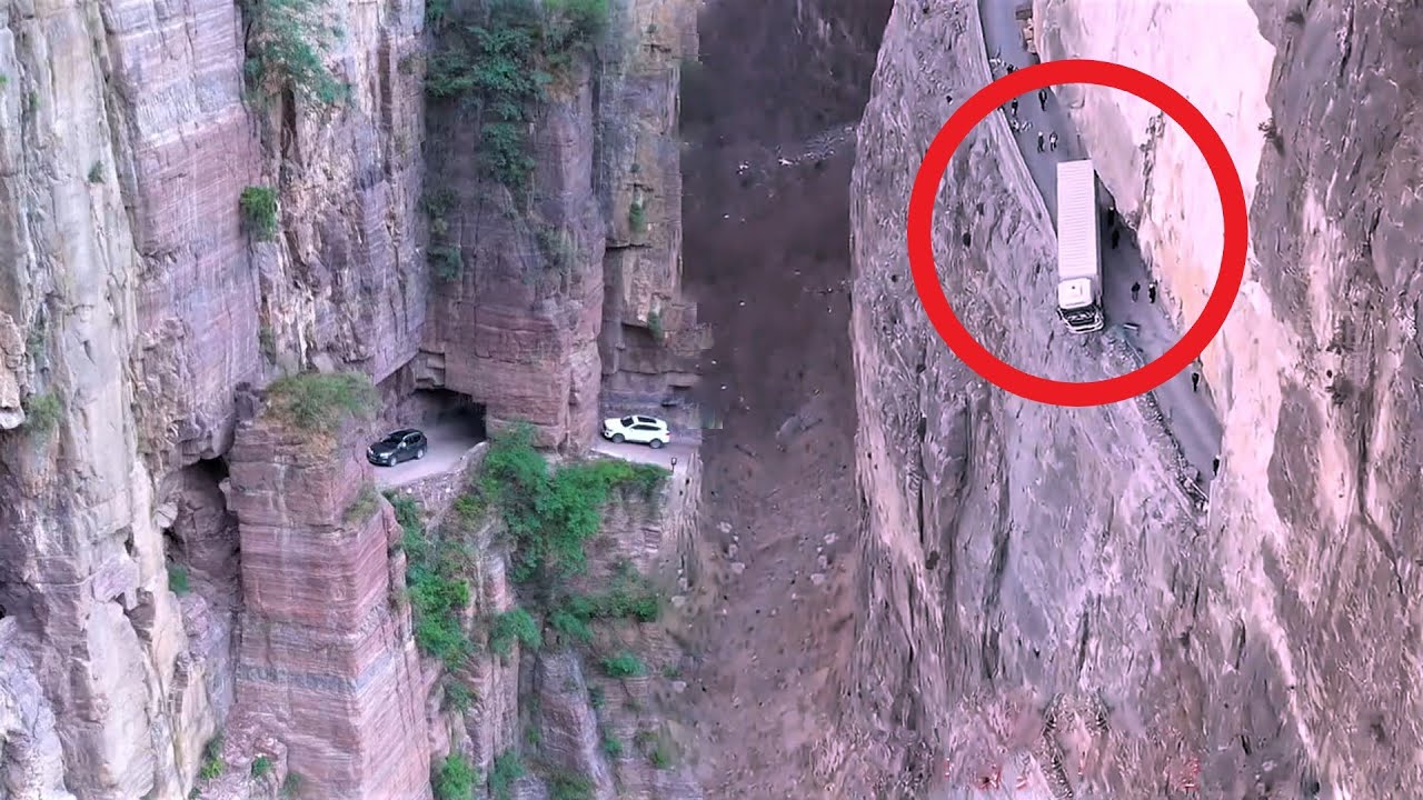 Дорога смерти на скале | Самая опасная дорога в Китае | Удивительные места