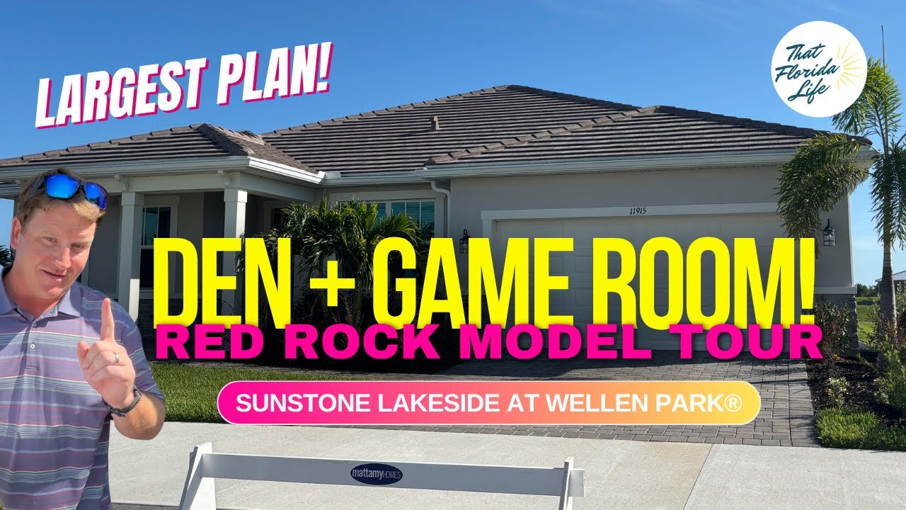 5 Bedroom Option! Red Rock Model Tour Sunstone Lakeside at Wellen Park Mattamy Homes