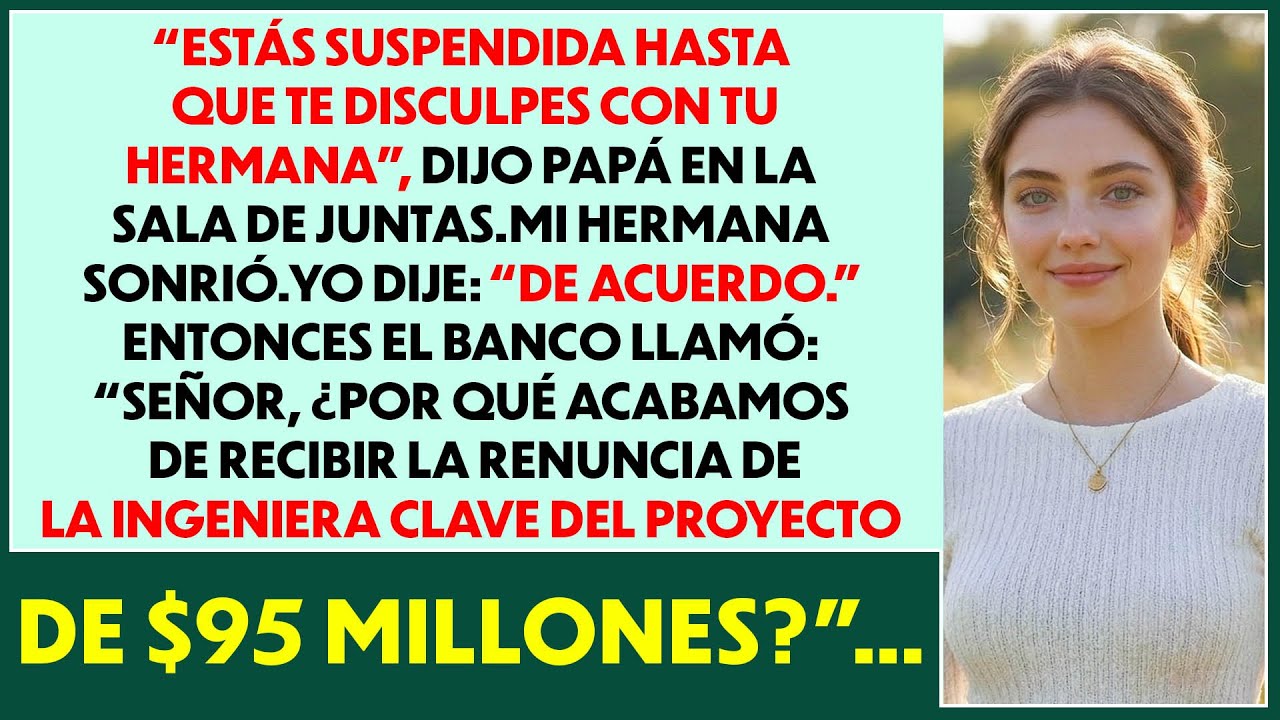 Mi padre me castigó hasta que pidiera perdón; dije “vale” y al día siguiente ella llamó aterrada