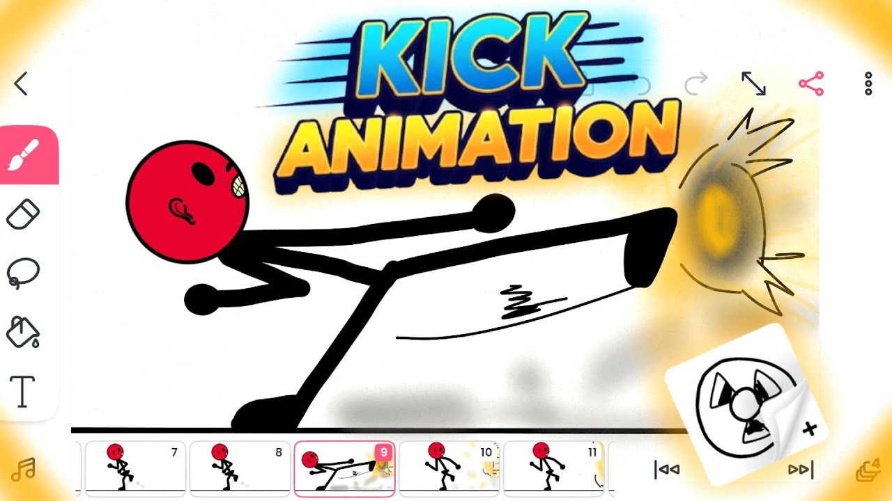 Animate a Powerful Kick (Flipaclip Animation Tutorial)