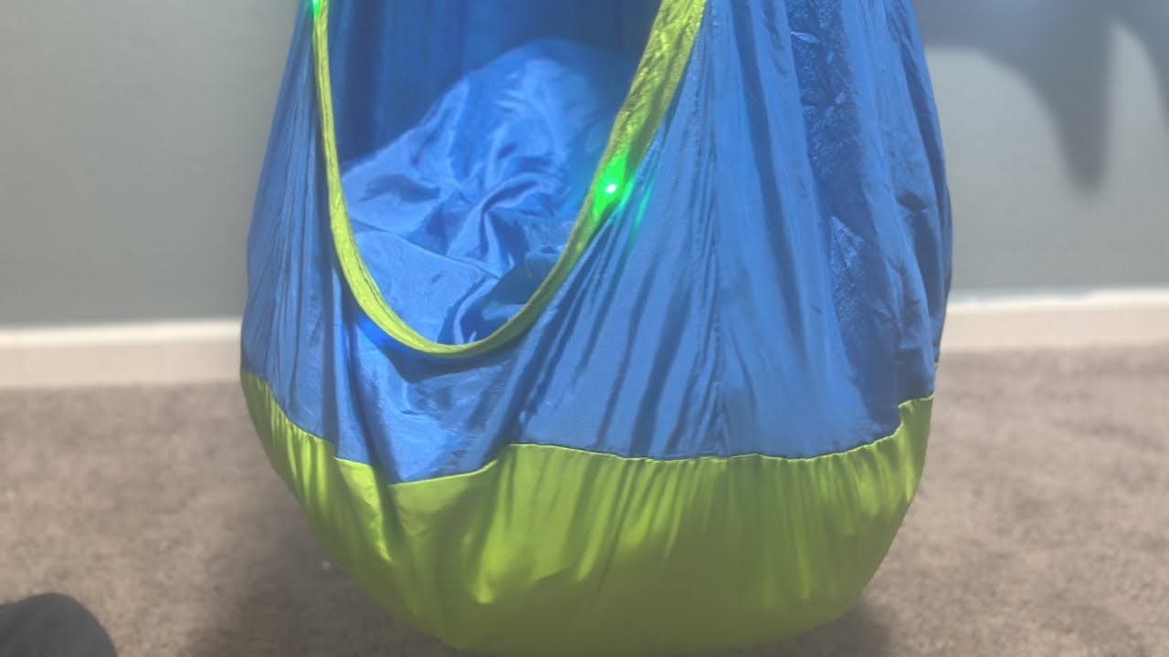 This light up pod swing is the coolest addition to our home