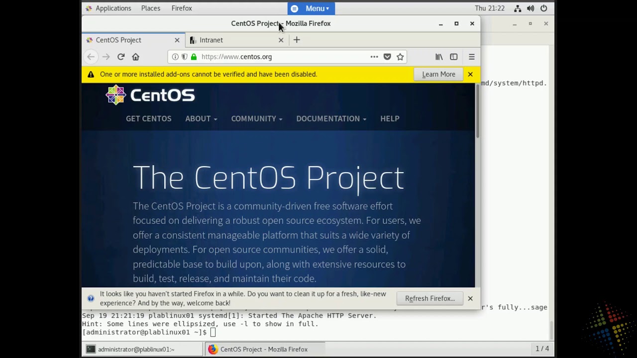 Установка и настройка Apache на CentOS7