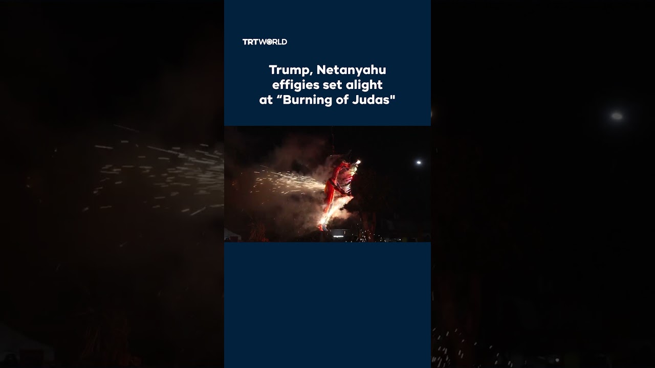 Effigies of Trump, Netanyahu burned at Mexico&rsquo;s 