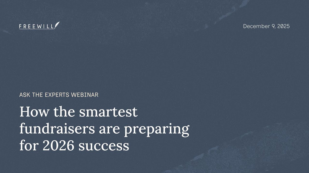 Webinar: How the smartest fundraisers are preparing for 2026 success