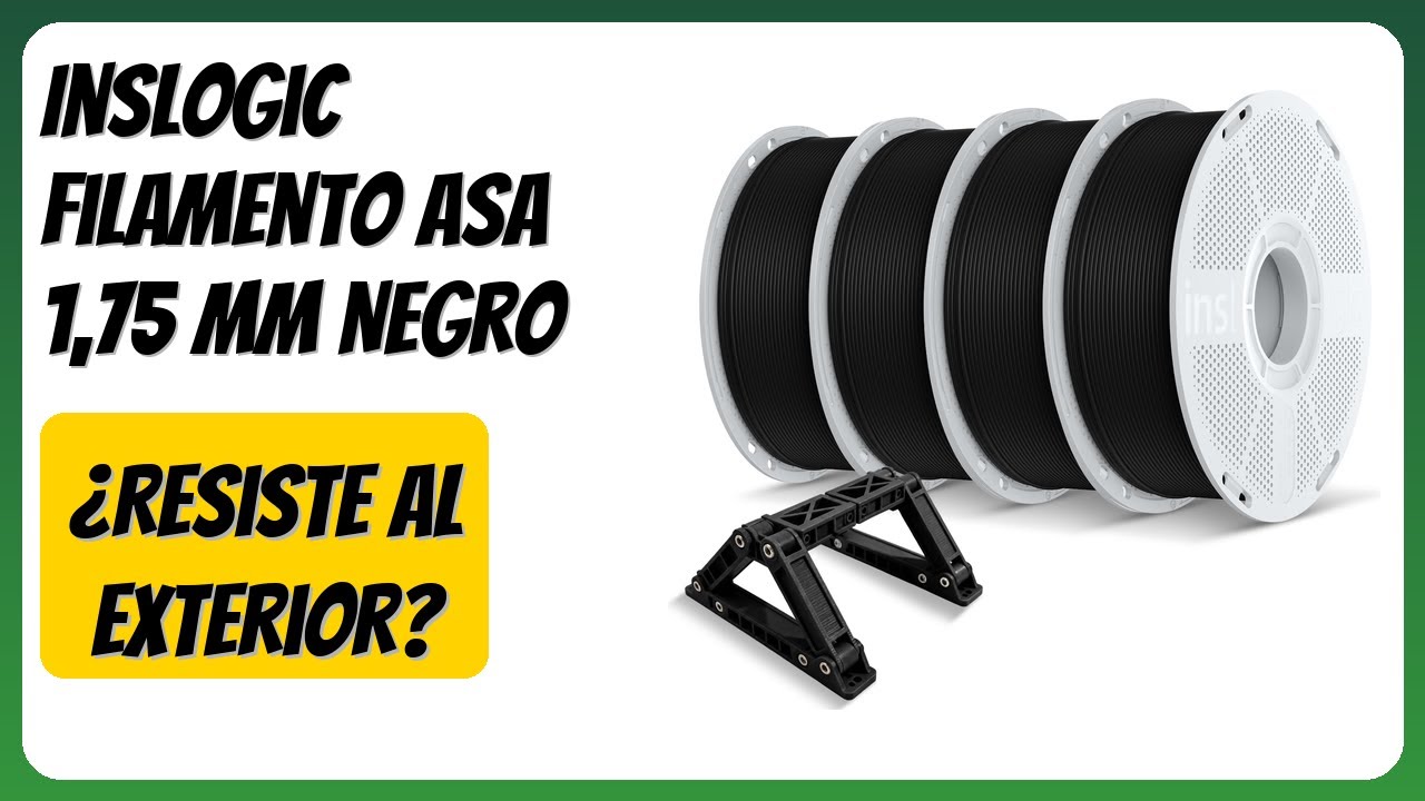 RESEÑA (2026) : Inslogic Filamento ASA 1,75 mm Negro. DETALLES