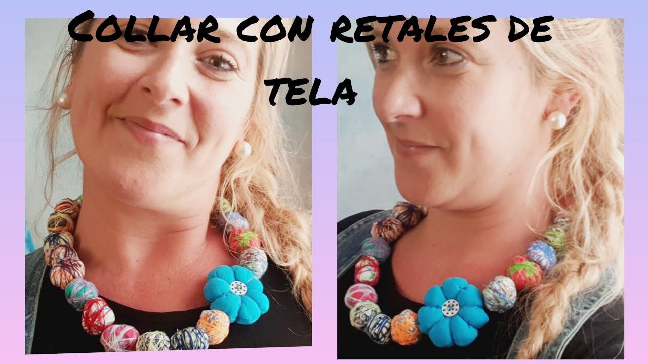 Collares con retales de tela .