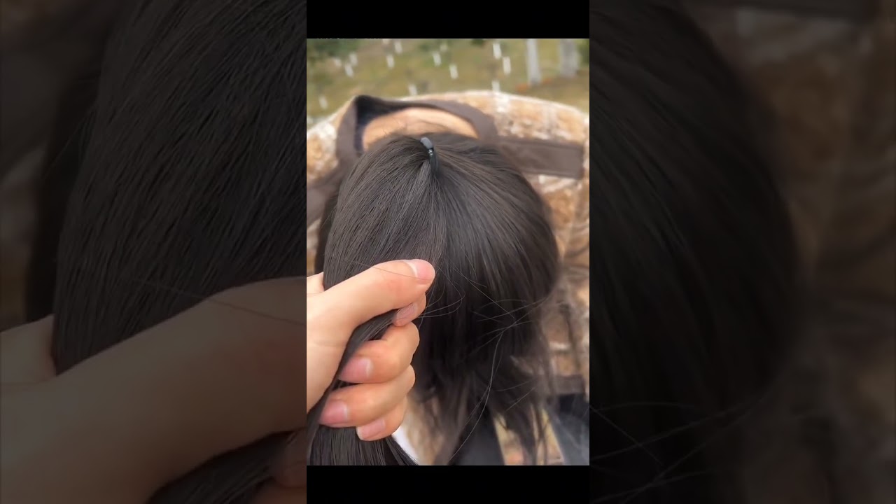 Playing Beautiful long hair #hairplay