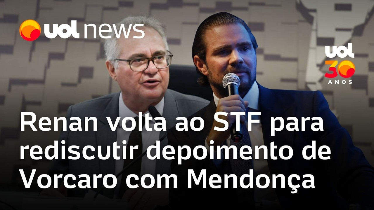 Renan Calheiros vai ao STF para rediscutir com Mendonça o depoimento de Vorcaro no Senado