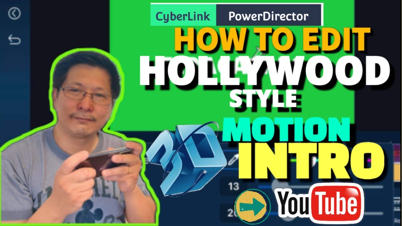HOLLYWOOD STYLE INTRO FOR YOUTUBE | HOW TO EDIT | TUTORIAL #editing #3D #PowerDirector #cyberlink