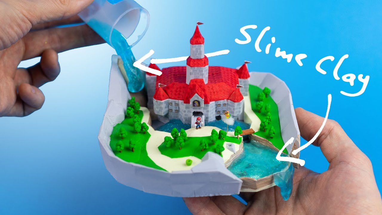 Я построил замок Пич из Super Mario 64… из слизи и глины?!