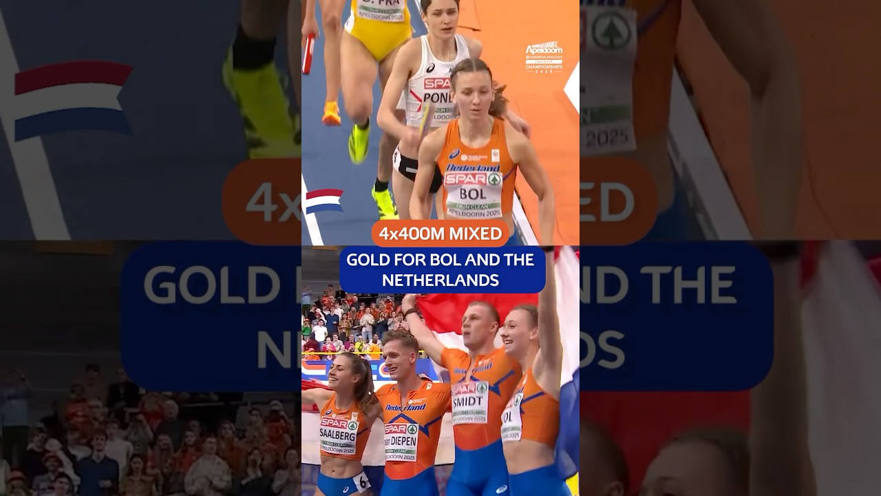 Olympic champions Netherlands win inaugural mixed 4x400m gold at home in #Apeldoorn2025! 🇳🇱🙌