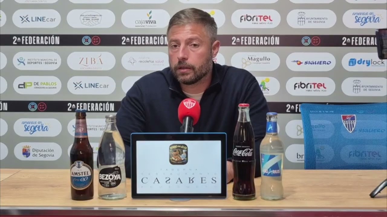 Rueda de prensa de Joaquín Gómez tras el empate de la Gimnástica Segoviana frente al Bergantiños