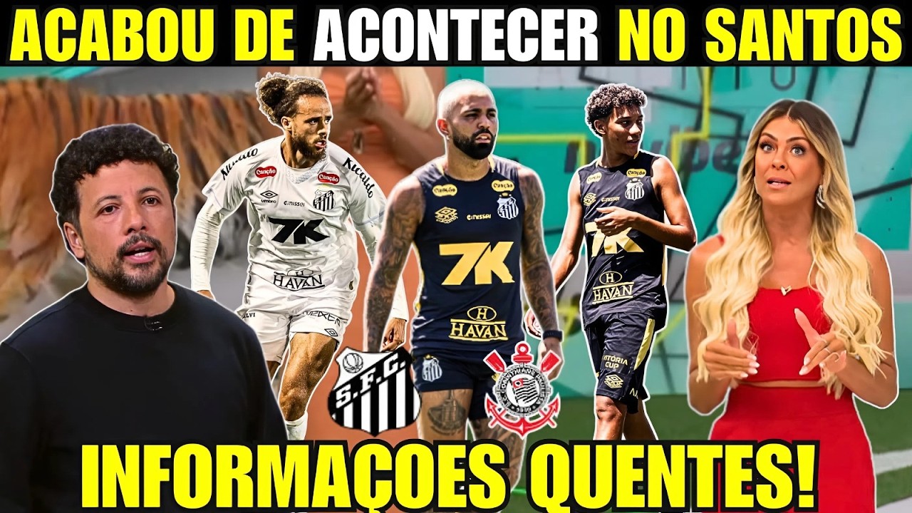 SAIU AGORA URGENTE  DISPENSA NO SANTOS,  GABIGOL VAI JOGAR E ESCALAÇÃO TERÁ SURPRESAS!