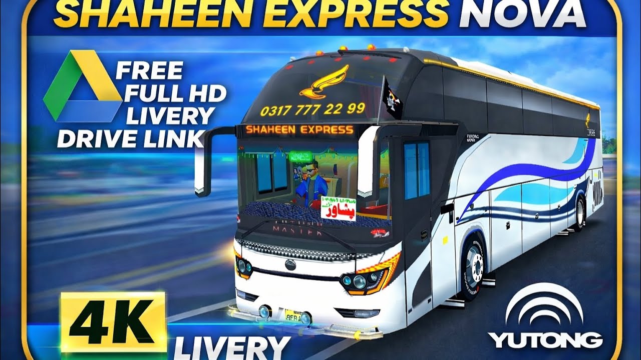 Shaheen Express bus livery || Bus Simulator Indonesia || HG