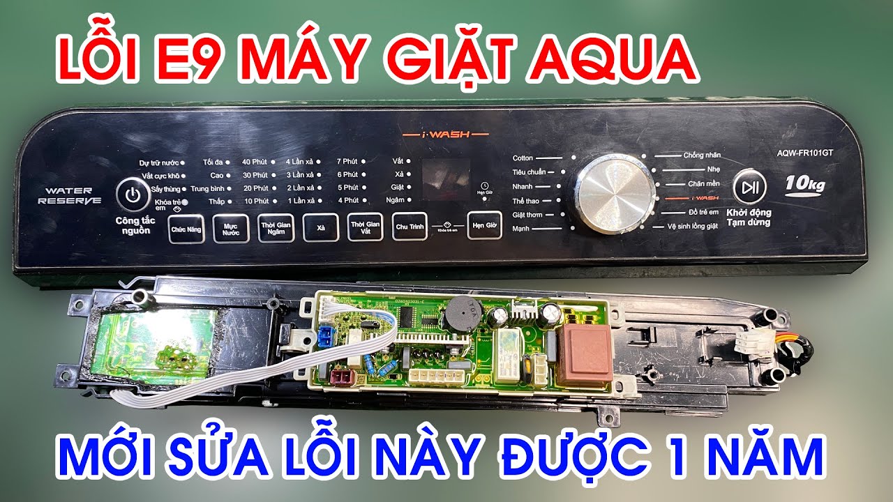 Sửa máy giặt Aqua cửa trên báo lỗi E9, tìm hiểu mạch giao tiếp trên máy giặt Aqua