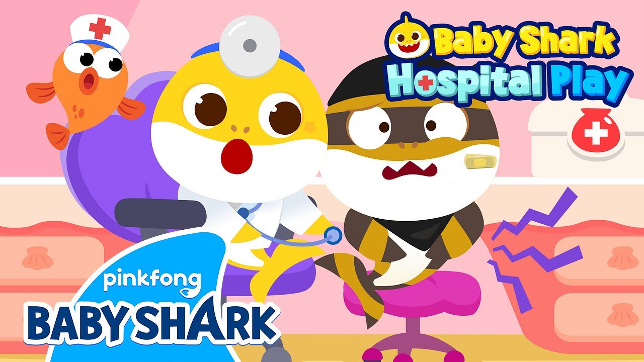 Ouch! I&rsquo;ve Got a Stomachache! | Baby Shark Doctor | Hospital Play | Baby Shark Official