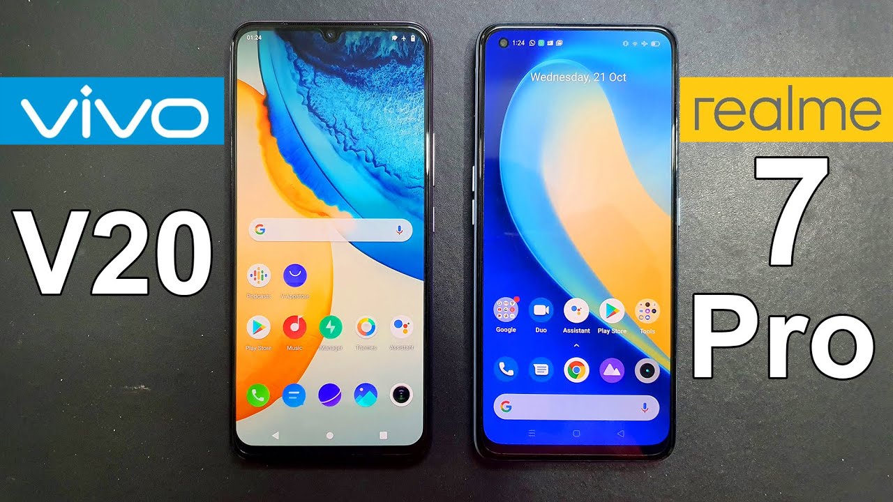 Vivo V20 Vs RealMe 7 Pro Speed Test