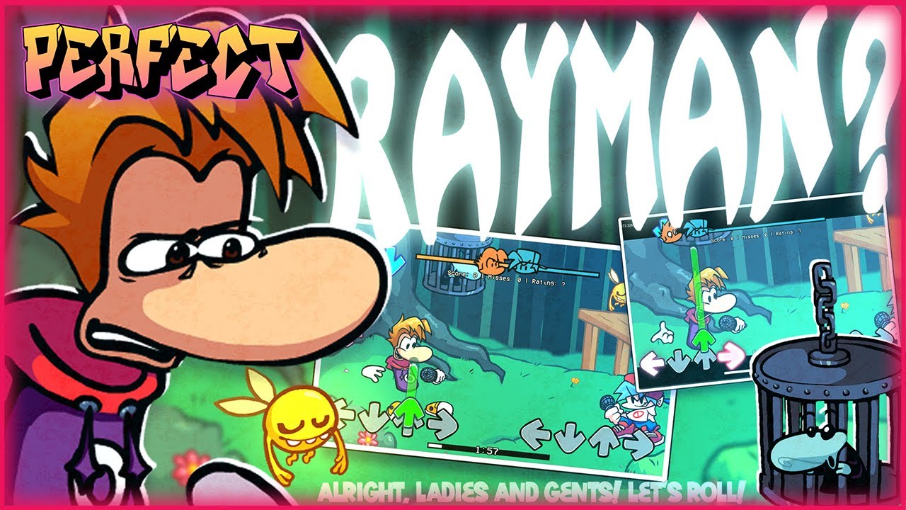 Vs Rayman One-Shot (Short and Sweet Rayman Mod) - FNF Mod - Perfect Combo Showcase [HARD]