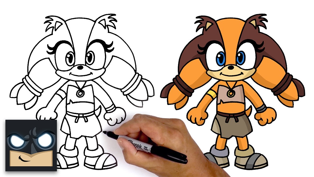 How To Draw Sticks the Badger | Sonic Boom