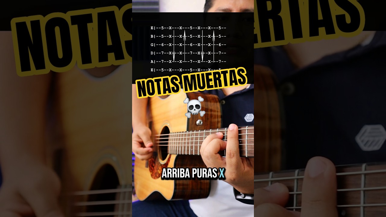 NOTAS MUERTAS EN GUITARRA ☠️🎸 #guitarra