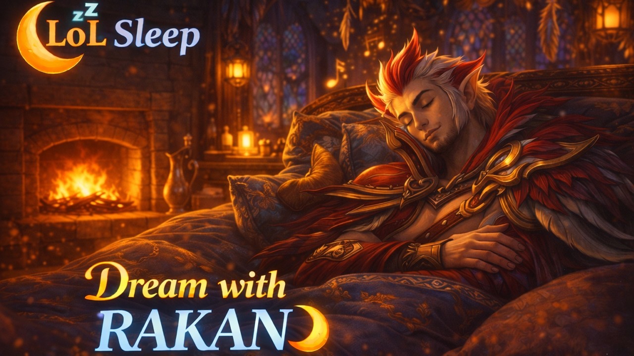 Cozy League of Legends Gameplay + Fireplace Ambience / Rakan