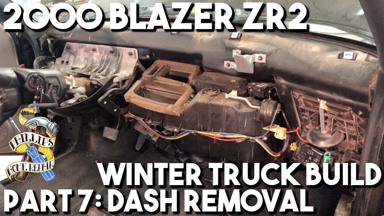 2000 Blazer ZR2 Winter Truck Build Part 7: Removing the Dashboard