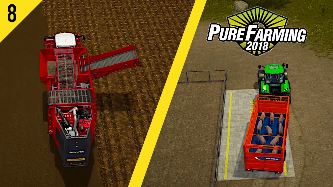 Pure Farming 2018 #8 - Potato Harvesting and Pigs