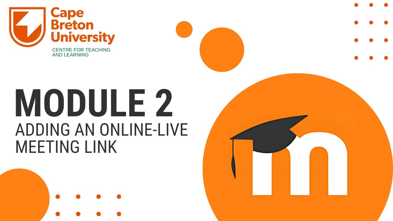 Moodle 101: Adding an Online-Live or Dual-Mode Meeting Link