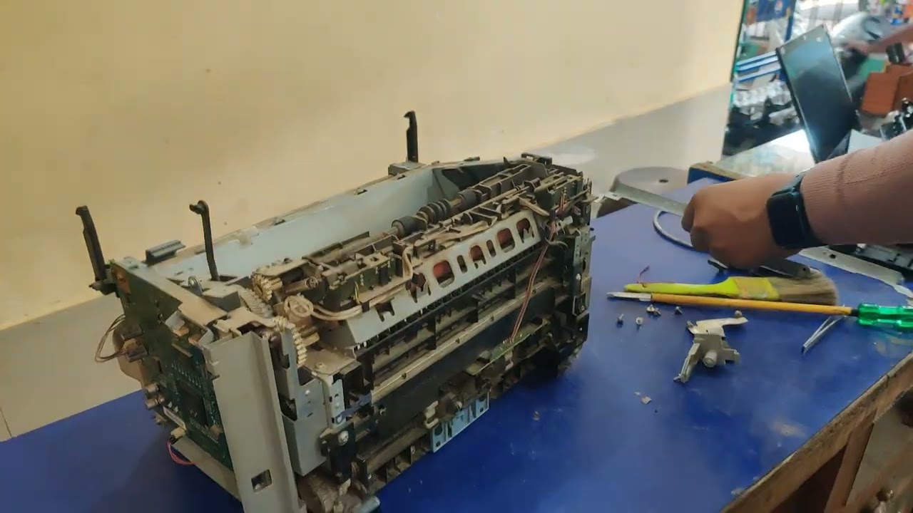 HP LaserJet 1005 printer full #service future #service lazer #service pickup unit repair full
