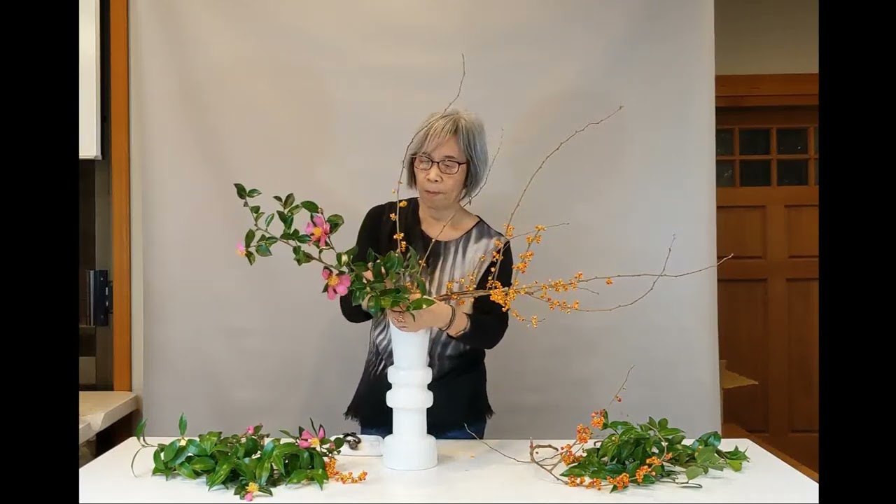 Sogetsu ikebana demonstration video, November 2023