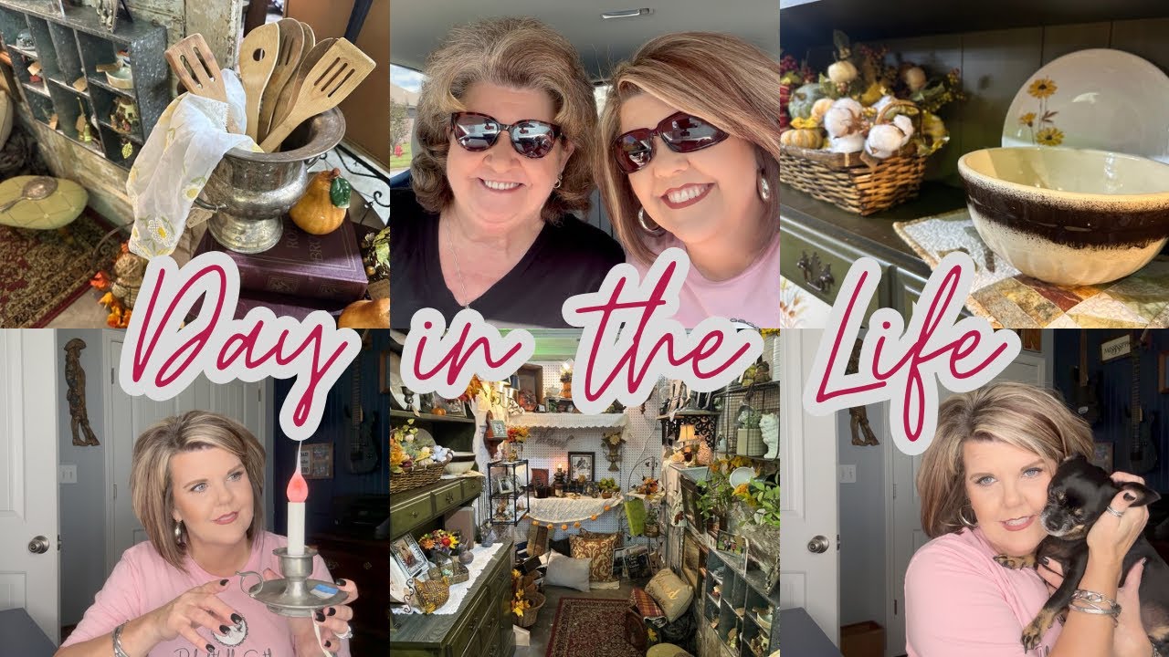 SPEND THE DAY WITH ME & THE MAMA: CINTAGE BOOTH REFRESH, THRIFT & HOBBY LOBBY HAUL + STYLING!