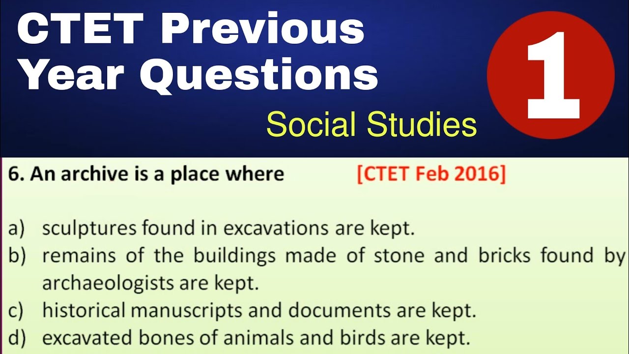 CTET  Social Science  Previous Year Question Answers  || Important Questions || Video 1