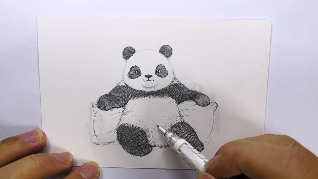 Draw panda Day 138｜pencil sketch